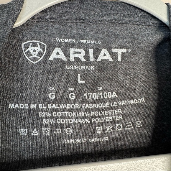 Ariat Cow Girl T-Shirt in Charcoal Heather Large L - Picture 5 of 6